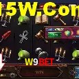 Tela de boas-vindas e lobby de jogos do aplicativo W9BET